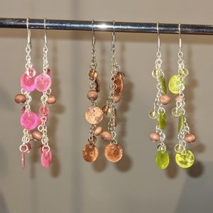 Colorful Dangling Earrings Set